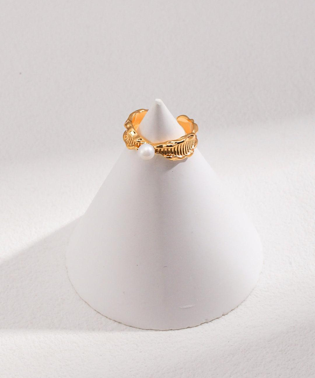 Lava Fluid Element Freshwater Pearl Rings - Gembea Jewelry