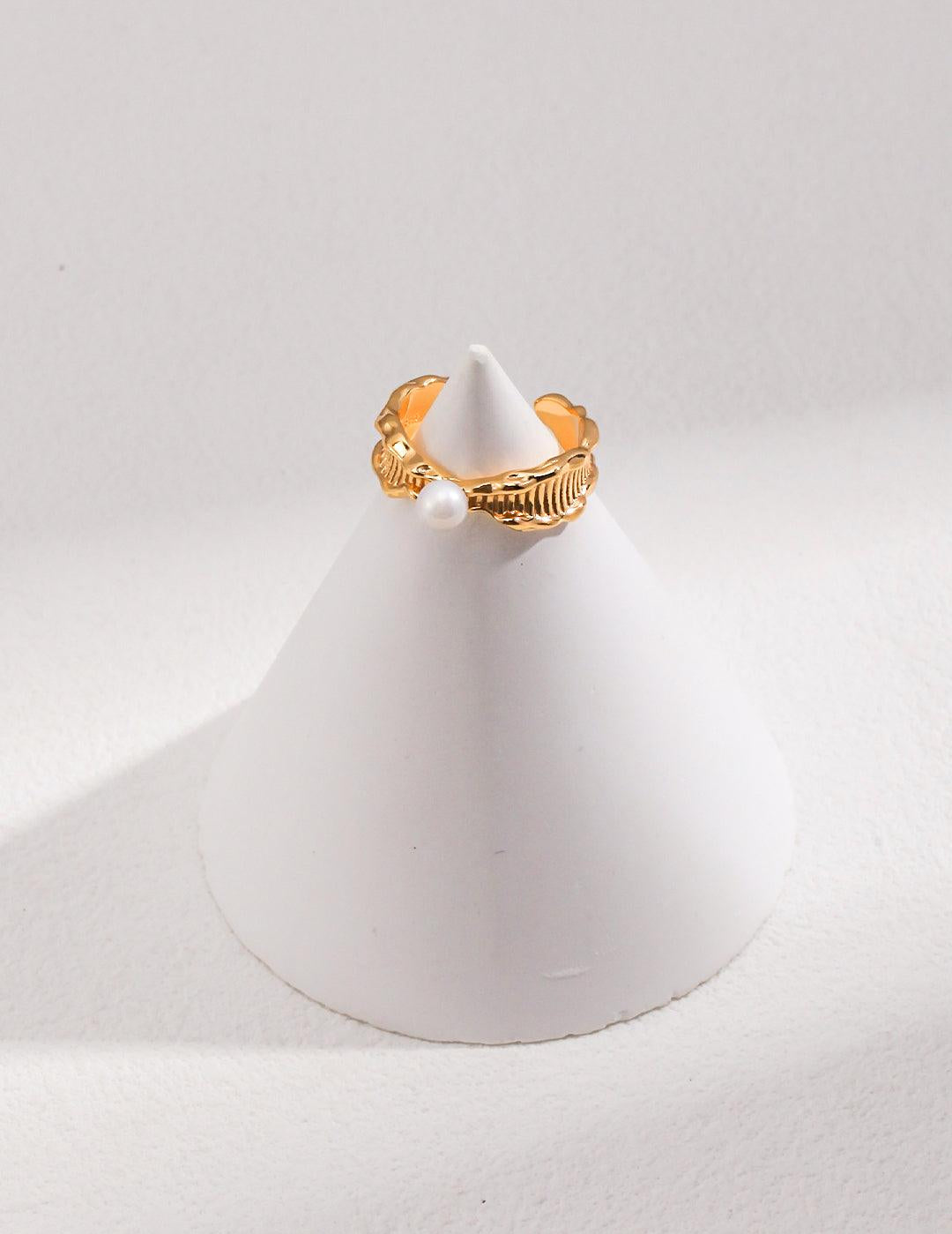 Lava Fluid Element Freshwater Pearl Rings - Gembea Jewelry