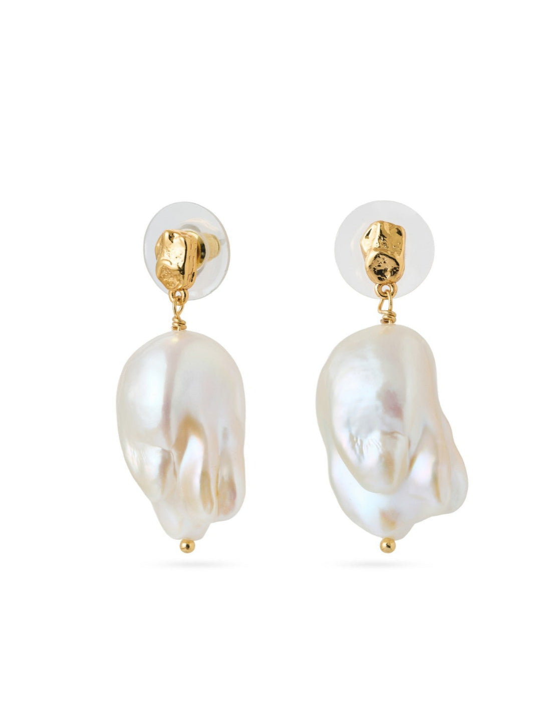 Lava Metal Baroque Pearl Drop Earrings gembea jewelry