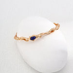 S925 Sterling Silver Lapis Lazuli Bangles Bracelets - Gembea Jewelry