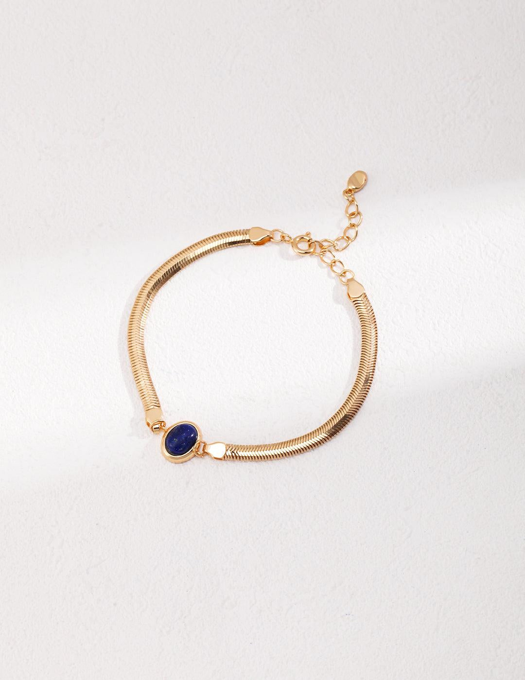 Tiger's eye Lapis Lazuli Chain Gemstone Bracelets - Gembea Jewelry