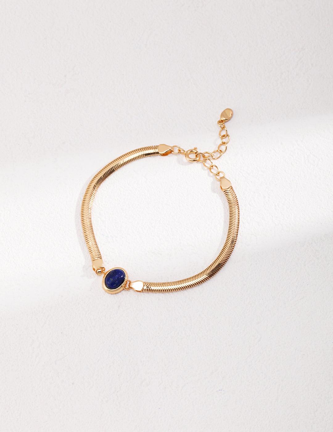 Tiger's eye Lapis Lazuli Chain Gemstone Bracelets - Gembea Jewelry