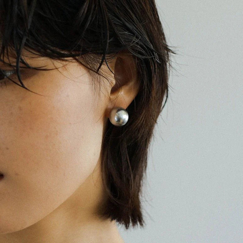 Light Artificial Pearl Stud Earrings-Gembea Jewelry