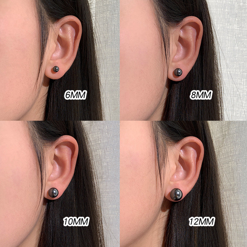 Light Artificial Pearl Stud Earrings-Gembea Jewelry