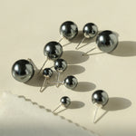 Light Artificial Pearl Stud Earrings-Gembea Jewelry