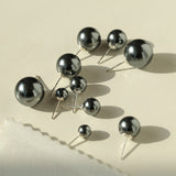 Light Artificial Pearl Stud Earrings-Gembea Jewelry