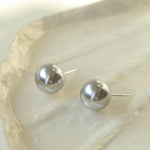 Light Artificial Pearl Stud Earrings-Gembea Jewelry