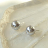 Light Artificial Pearl Stud Earrings-Gembea Jewelry