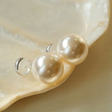 Light Artificial Pearl Stud Earrings-Gembea Jewelry