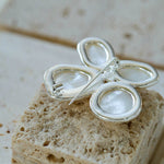 Lilac Blossom White Mother of pearl Brooch gembea jewelry