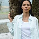 Lily Dew White Crystal Beaded Necklace gembea jewelry