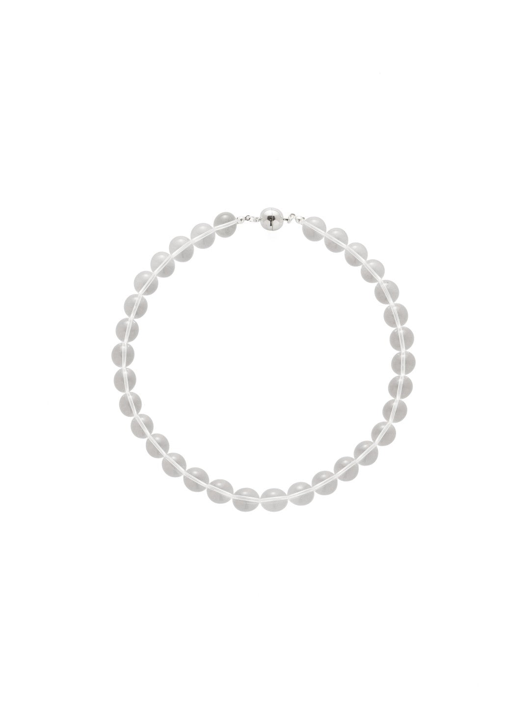 Lily Dew White Crystal Beaded Necklace gembea jewelry
