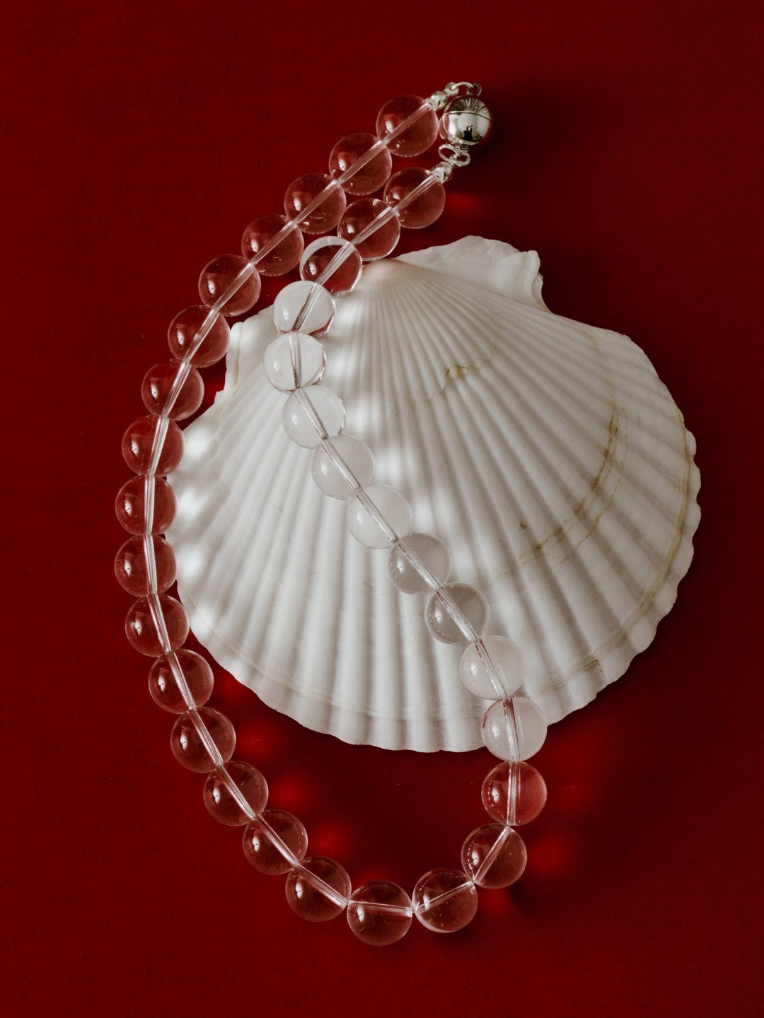 Lily Dew White Crystal Beaded Necklace gembea jewelry