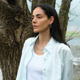 Lily Dew White Crystal Drop Earrings gembea jewelry