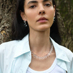 Lily Dew White Crystal Drop Earrings gembea jewelry