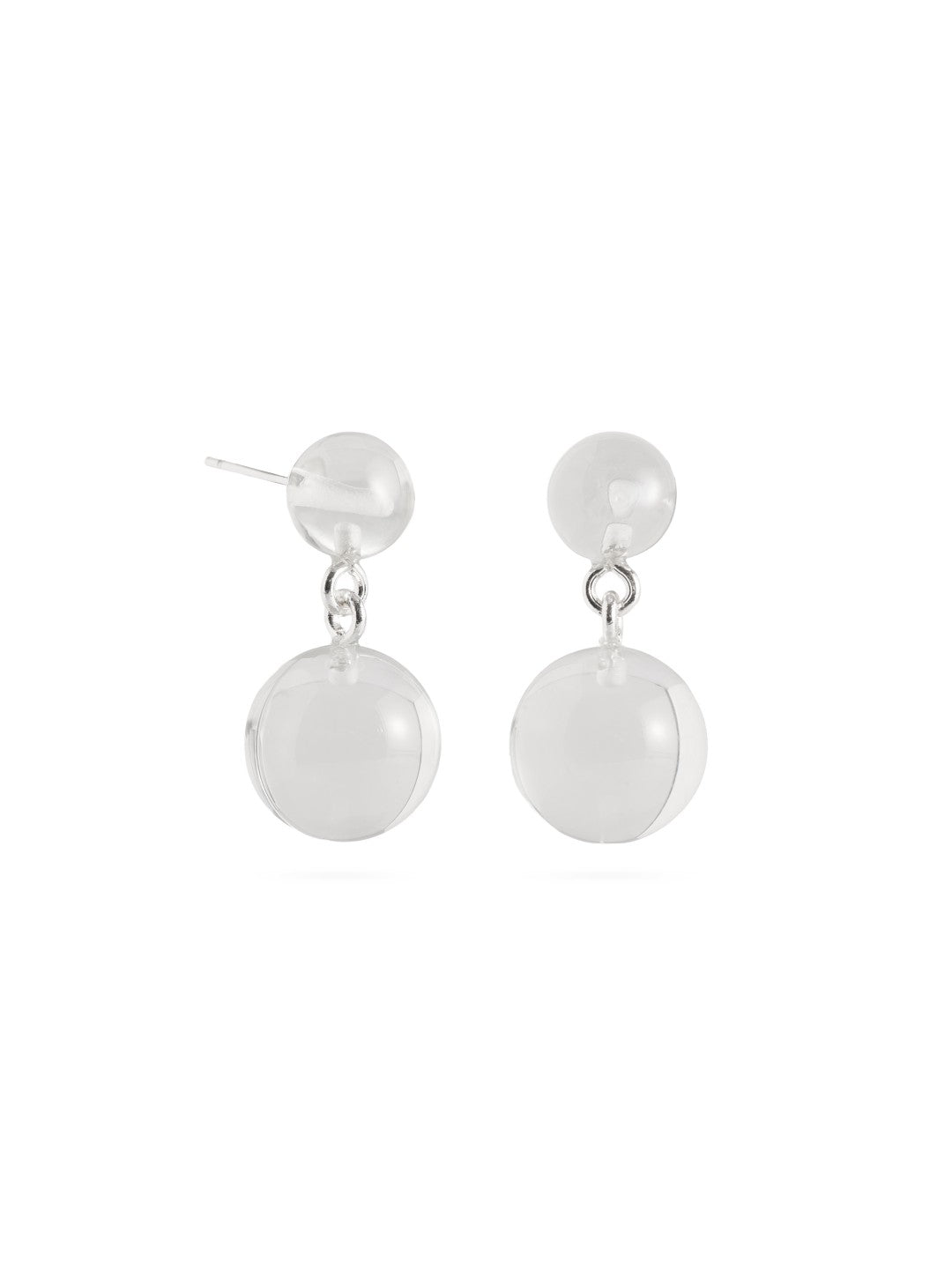 Lily Dew White Crystal Drop Earrings gembea jewelry