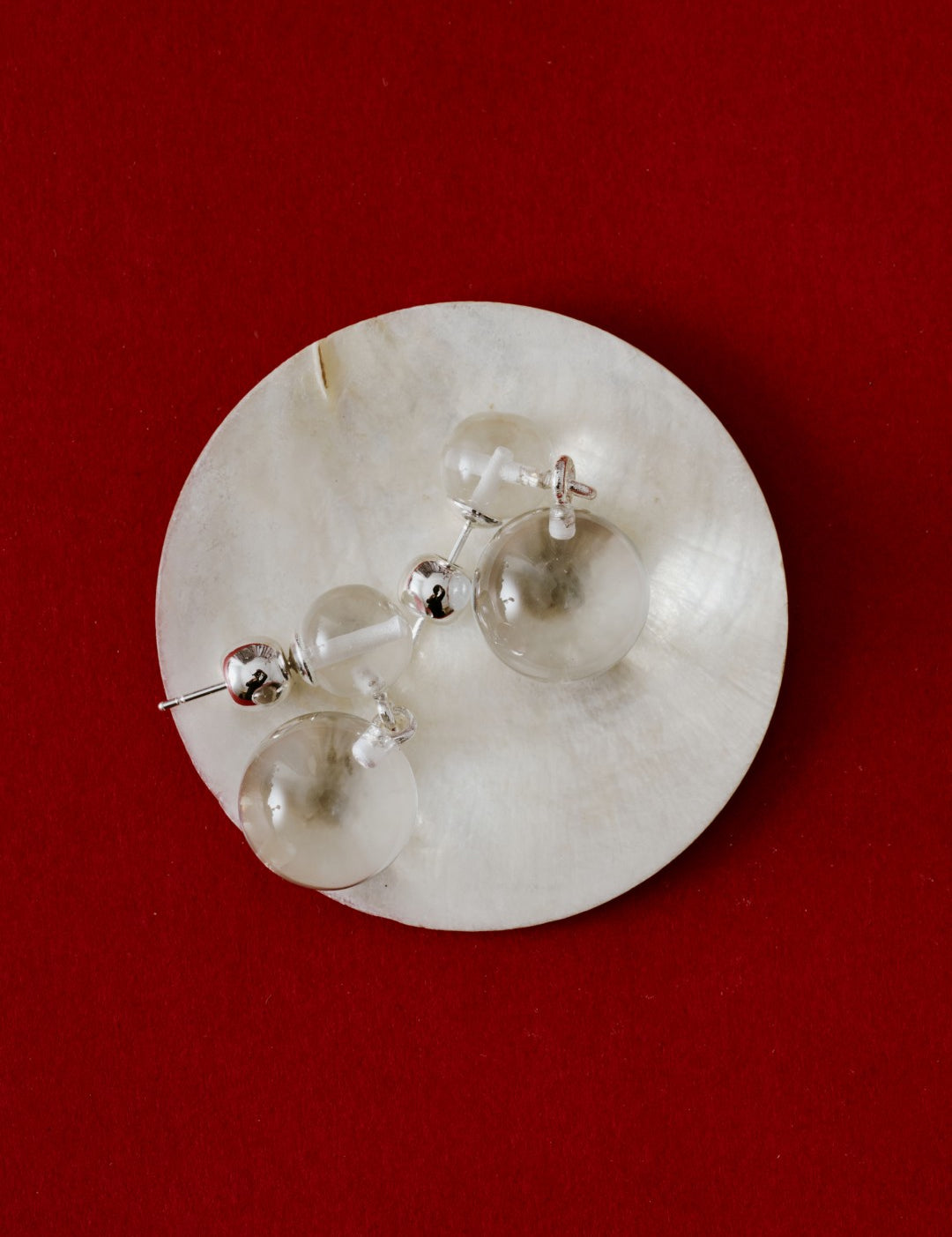 Lily Dew White Crystal Drop Earrings gembea jewelry