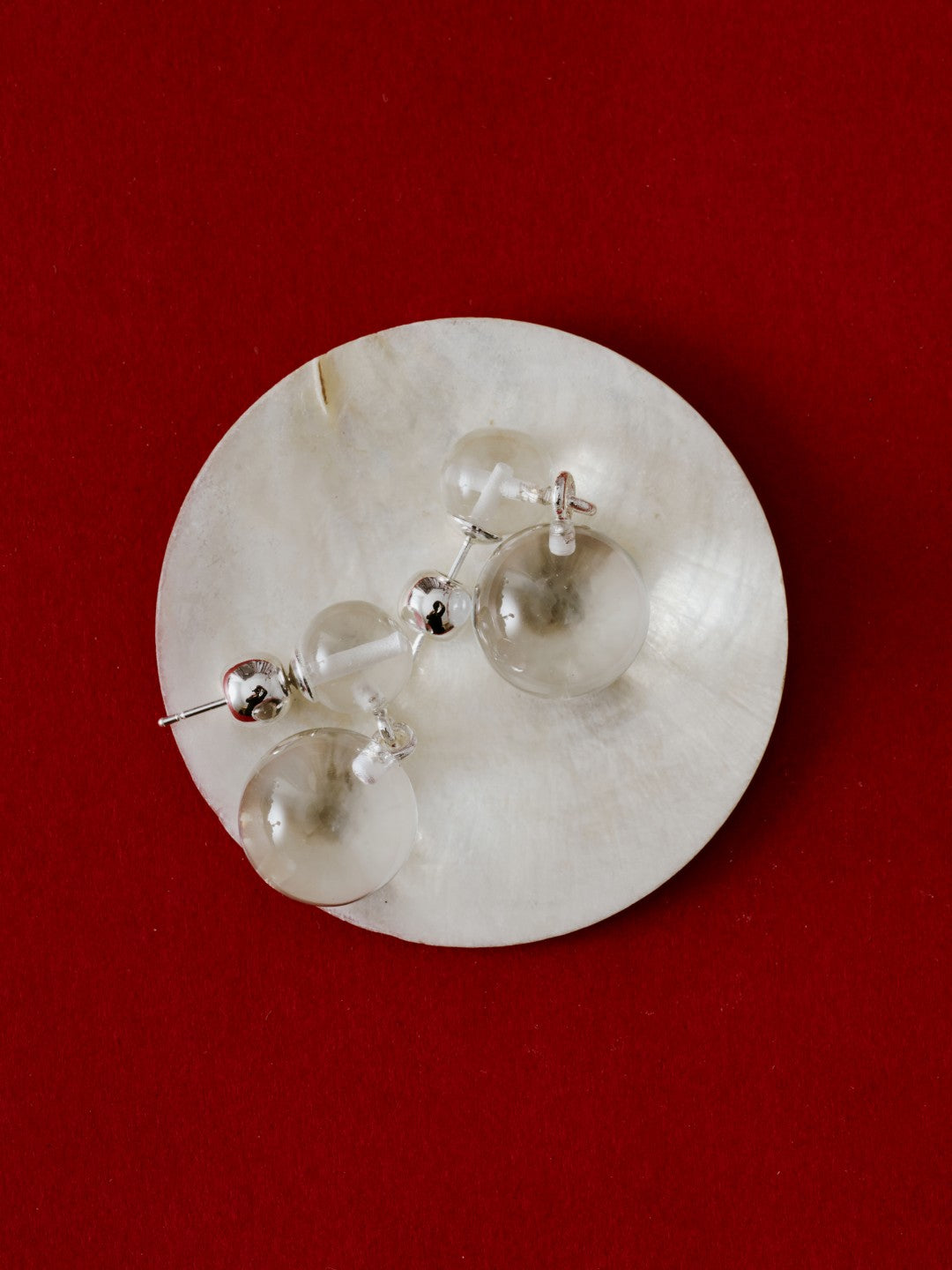 Lily Dew White Crystal Drop Earrings gembea jewelry