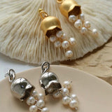 Lily of the Valley Natural Pearl Earrings - Gembea Jewelry