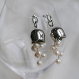 Lily of the Valley Natural Pearl Earrings - Gembea Jewelry