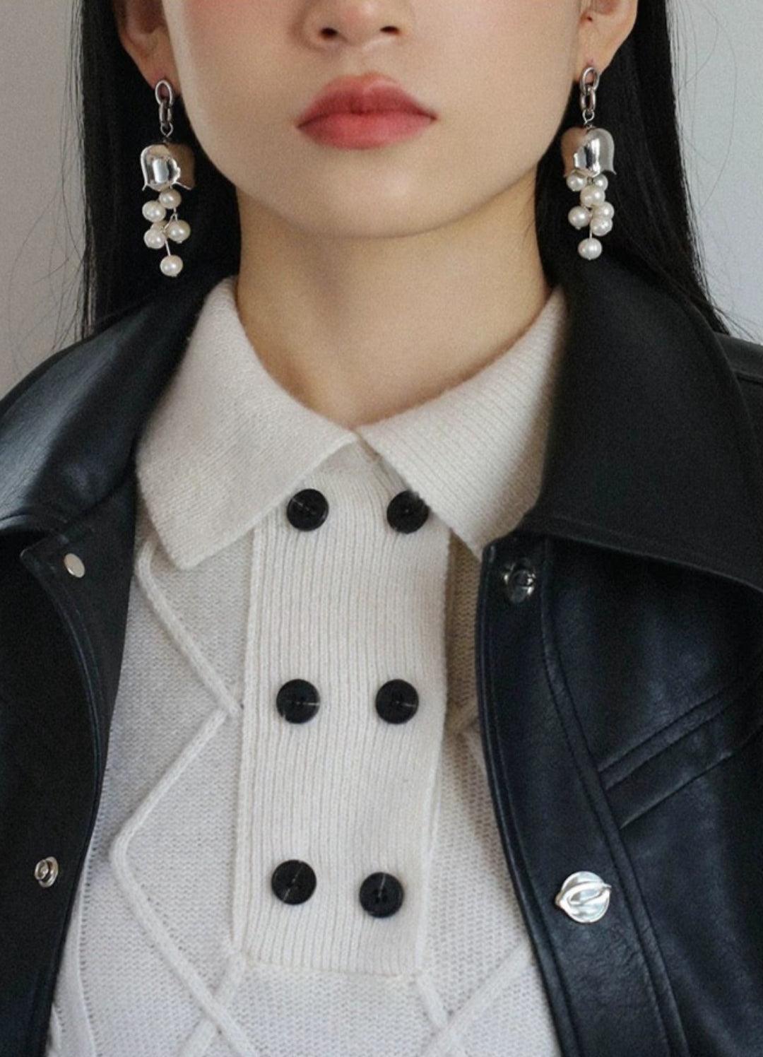Lily of the Valley Natural Pearl Earrings - Gembea Jewelry