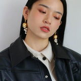 Lily of the Valley Natural Pearl Earrings - Gembea Jewelry