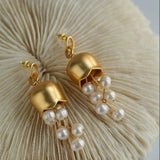 Lily of the Valley Natural Pearl Earrings - Gembea Jewelry