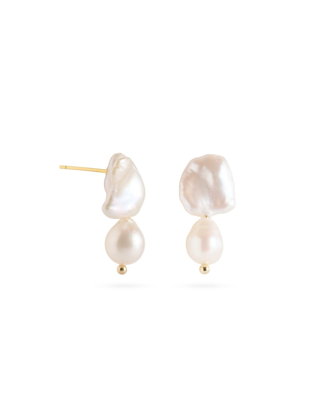 Linden Bloom Baroque Pearl Earrings gembea jewelry