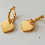 Lion Relief Love Drop Hoop Earrings - Gembea Jewelry
