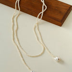 Long Baroque Pearl Beaded Necklace gembea jewelry