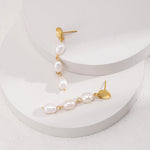 Baroque Pearl Long Pendant Earrings - Gembea Jewelry