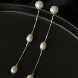 Galaxy Falls Series Tassel Pearl Earrings - Gembea Jewelry