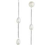 Long Freshwater Pearl Drop Earrings gembea jewelry