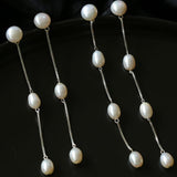 Galaxy Falls Series Tassel Pearl Earrings - Gembea Jewelry