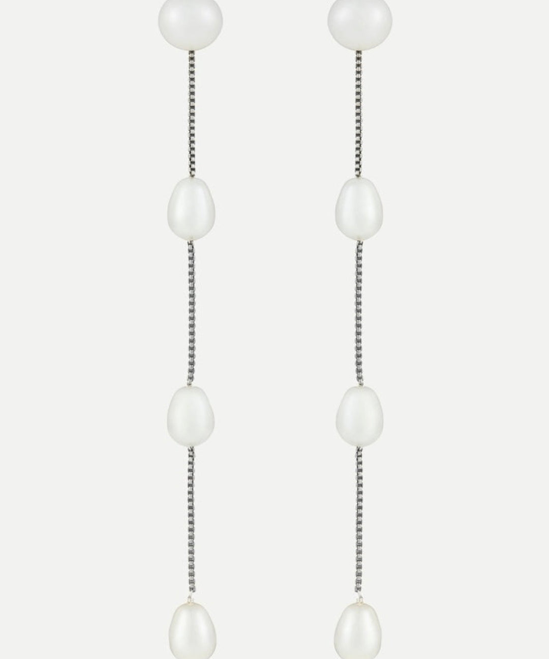 Long Tassel Freshwater Pearl Drop Earrings gembea jewelry