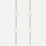 Long Tassel Freshwater Pearl Drop Earrings gembea jewelry