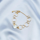 Love Baroque Small Metal Circle Bracelet - Gembea Jewelry