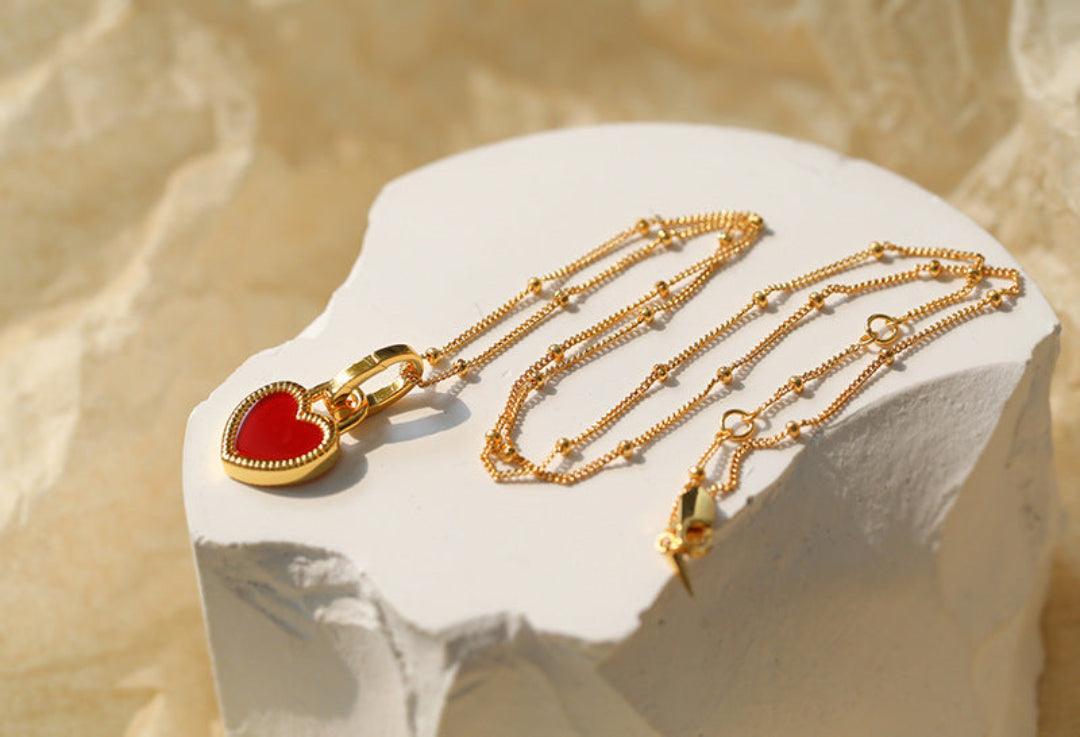 Love Lock Chain Necklace - Gembea Jewelry