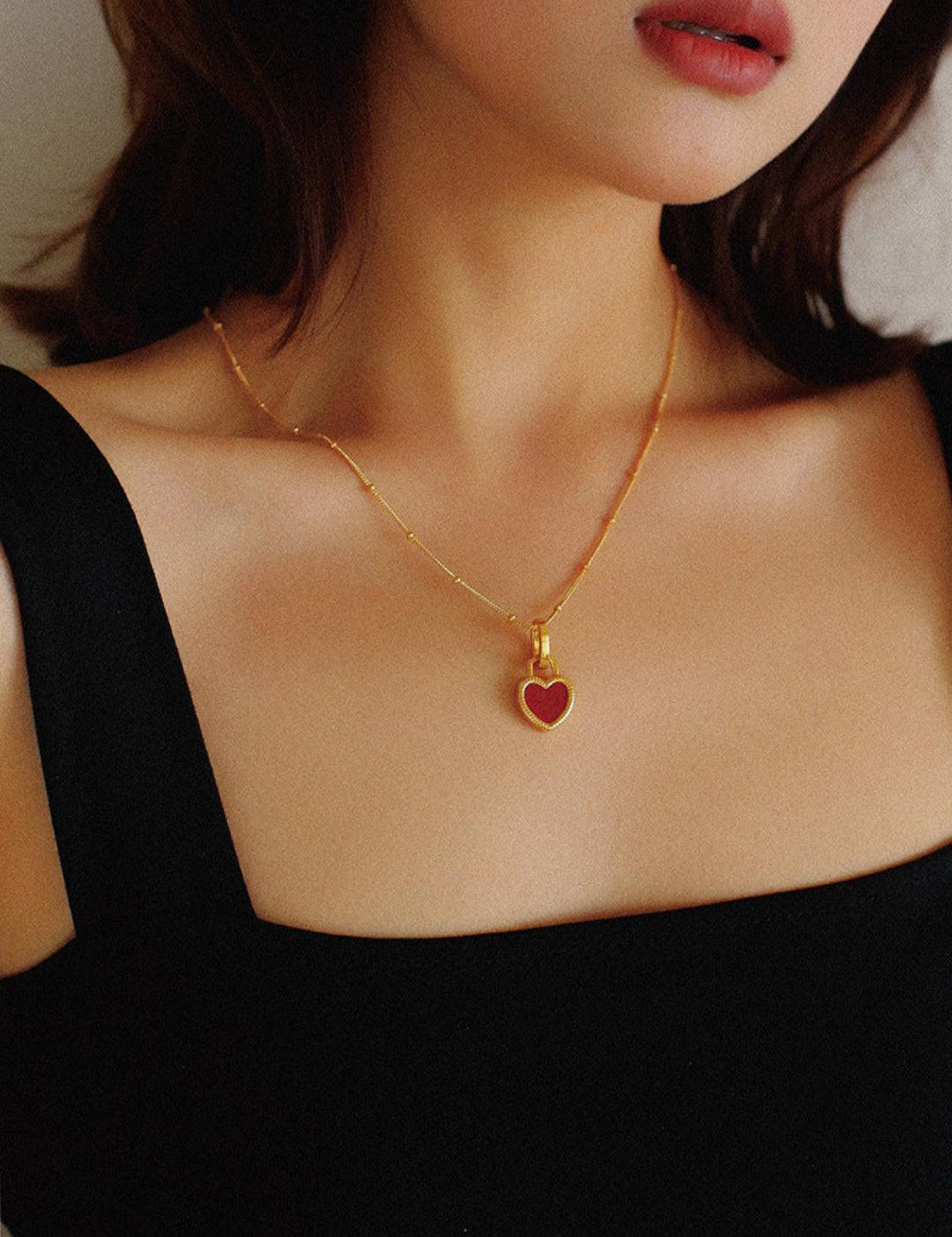 Love Lock Chain Necklace - Gembea Jewelry