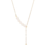 Love and the City D Model Chain Pearl Necklace gembea jewelry