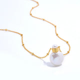 Love and the City Perfume Bottle Pearl Necklace gembea jewelry1