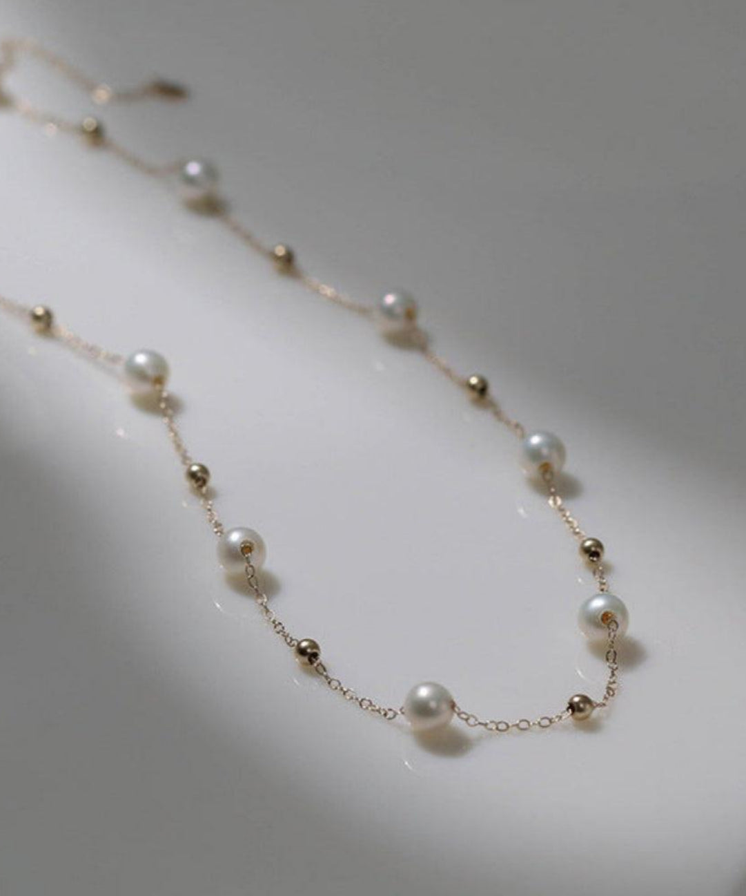 Love and the City Vintage Chain Pearl Necklace - Gembea Jewelry