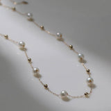 Love and the City Vintage Chain Pearl Necklace - Gembea Jewelry