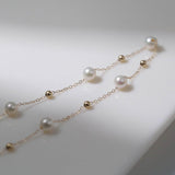 Love and the City Vintage Chain Pearl Necklace - Gembea Jewelry