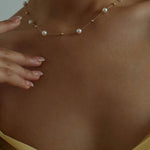 Love and the City Vintage Chain Pearl Necklace - Gembea Jewelry