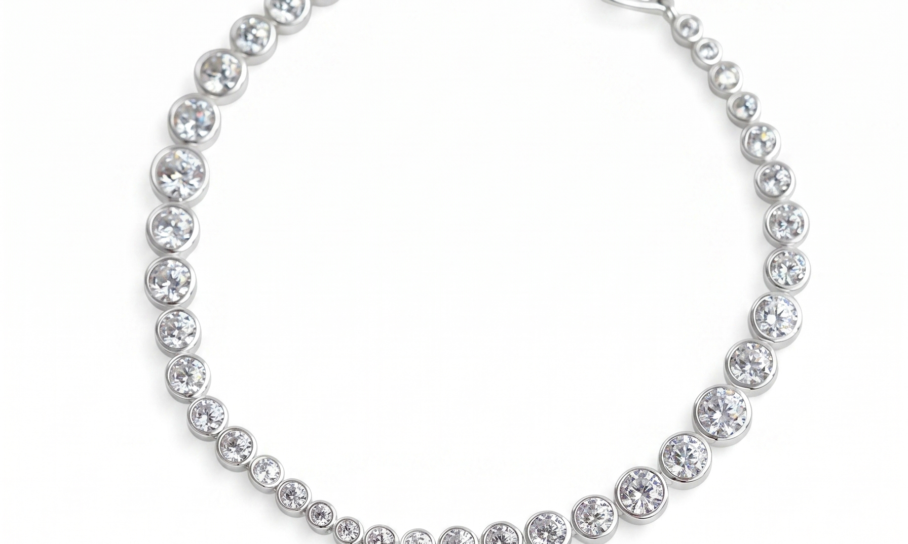 Lueur Bubble Cubic Zircon Bracelet-Silver gembea jewelry