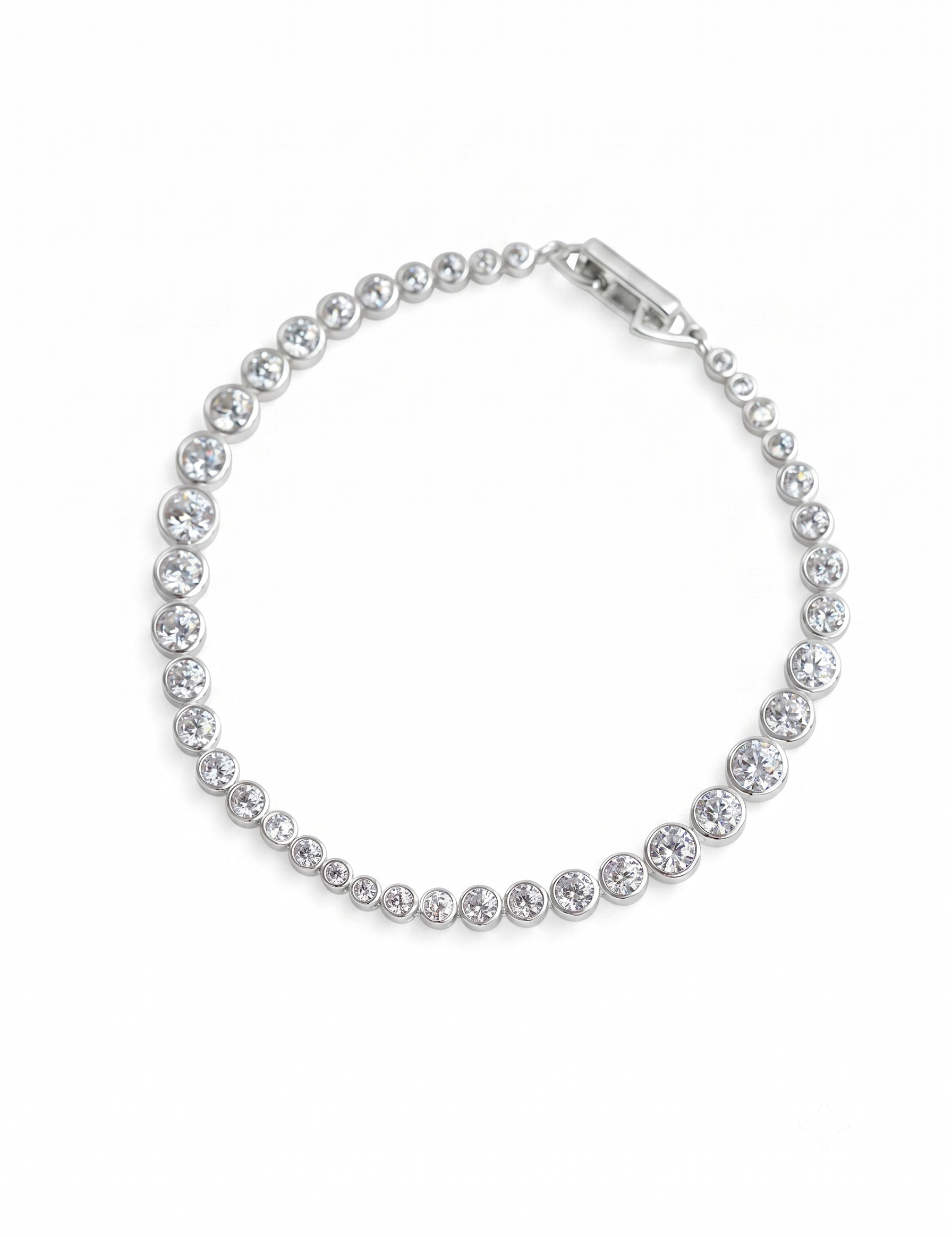Lueur Bubble Cubic Zircon Bracelet-Silver gembea jewelry
