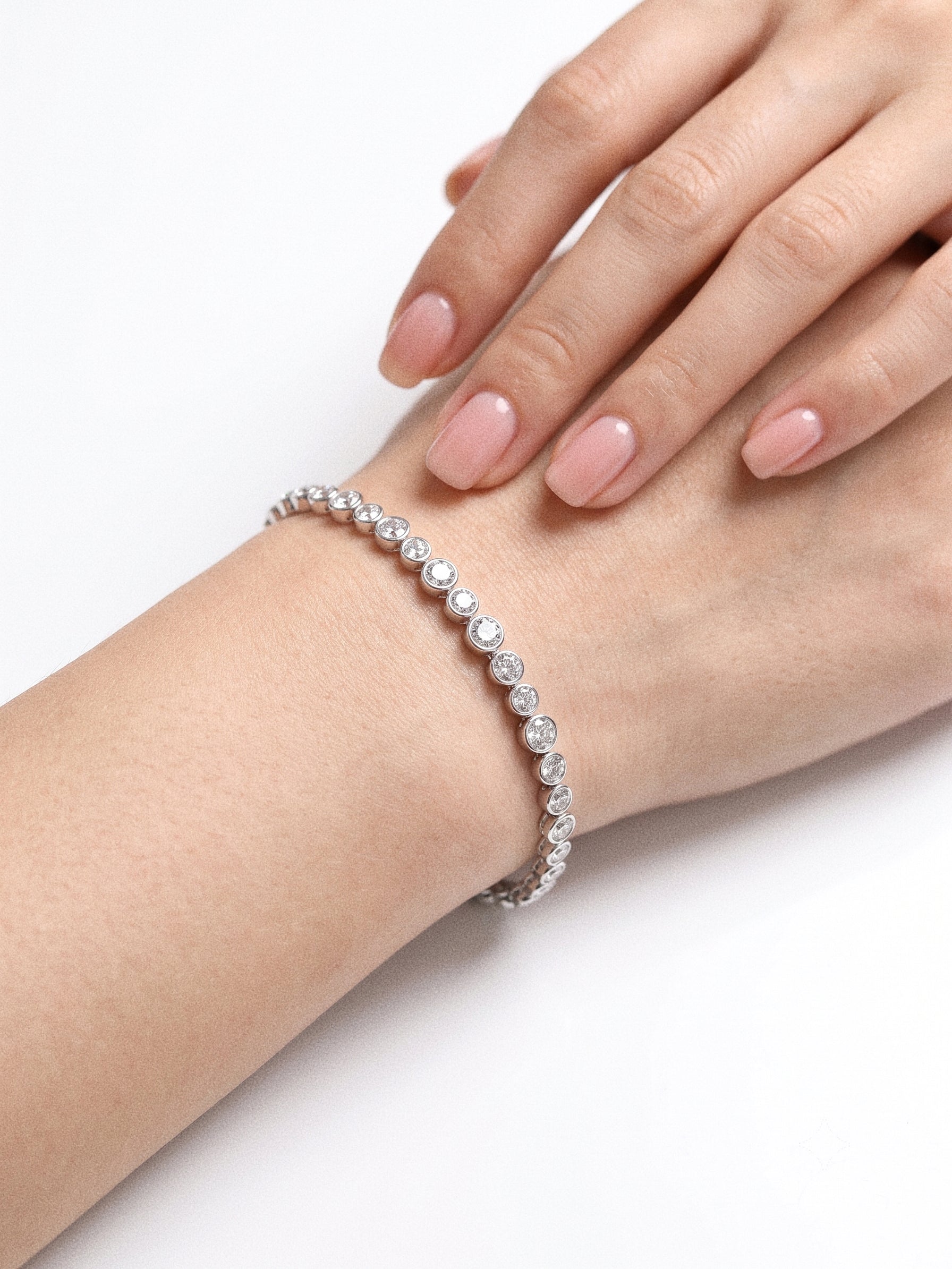 Lueur Bubble Cubic Zircon Bracelet-Silver gembea jewelry