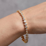 Lueur Bubble Cubic Zircon Bracelet-Gold gembea jewelry