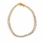 Lueur Bubble Cubic Zircon Bracelet-Gold gembea jewelry